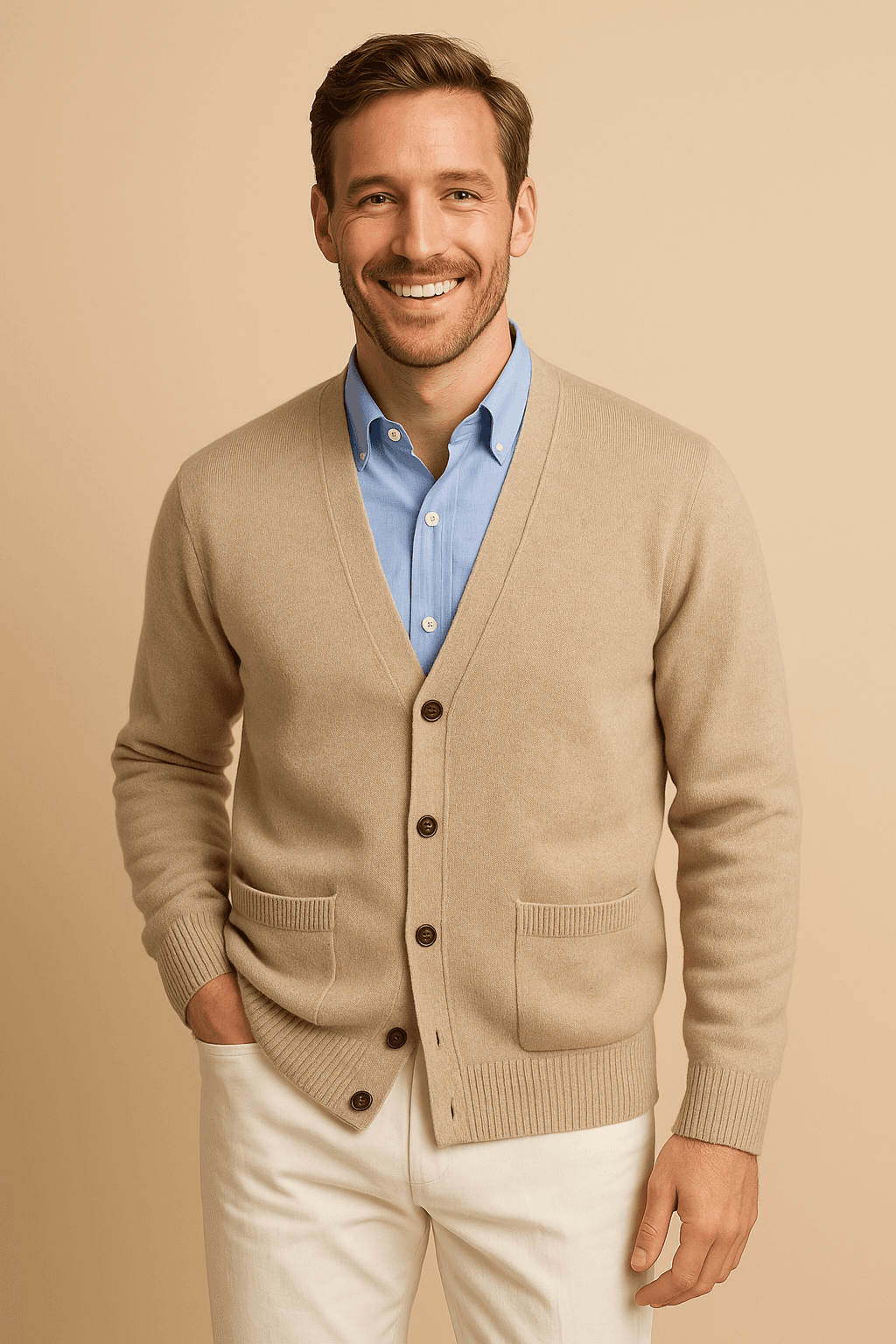 Men Button Cardigan